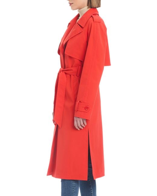 Kate Spade Red Water Resistant Trench Coat