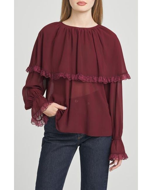 Wayf Red Mirabel Capelet Top