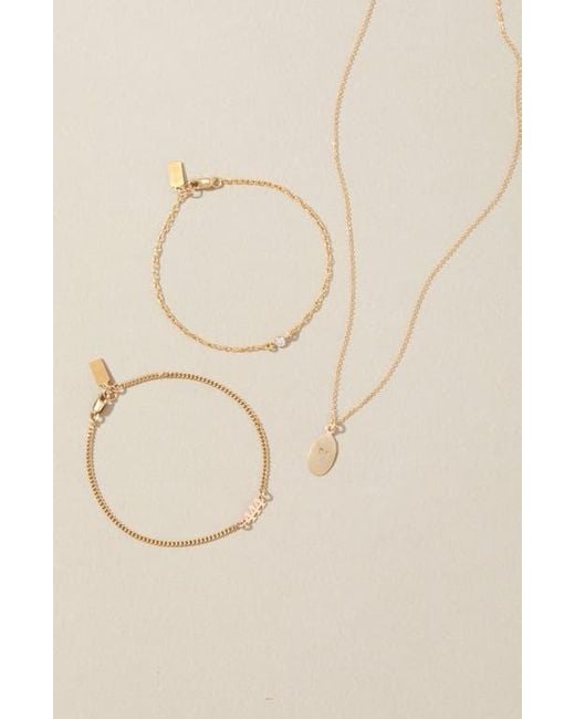 SET & STONES Metallic Zodiac Horoscope Pendant Necklace
