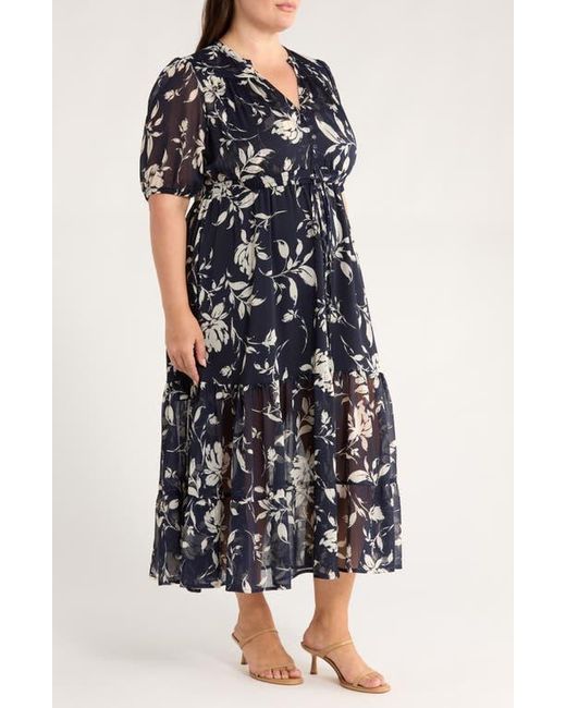 Gibsonlook Multicolor Kira Print Drawstring Maxi Dress