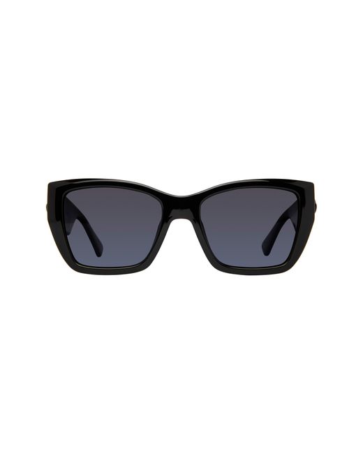 Kurt Geiger Black Kensington 54mm Gradient Rectangular Sunglasses
