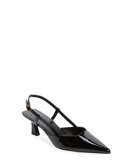 Stuart Weitzman Black Vinnie 50 Slingback Pump