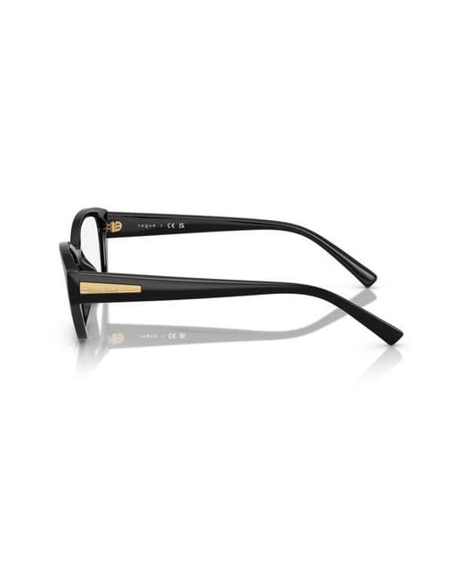 Vogue Black 53Mm Cat Eye Optical Glasses