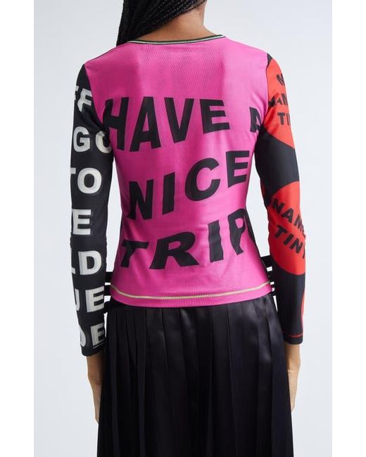 Chopova Lowena Don'T Talk To Me Long Sleeve Mesh Top | Lyst
