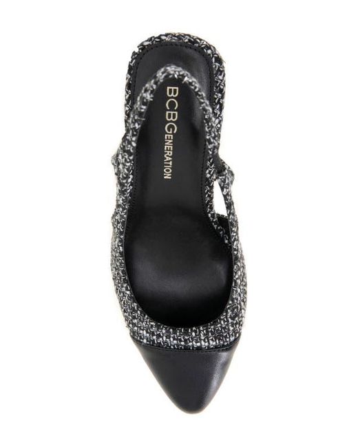 BCBGeneration Black Darrin Block Heel Slingback Pump