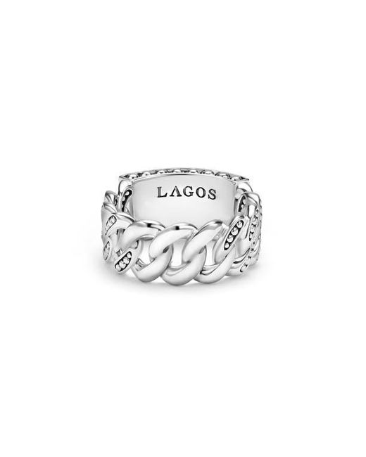 Lagos White Anthem Engravable Ring