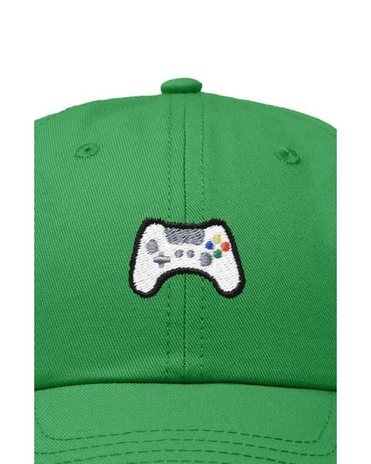 Alix Green Game Controller Embroidered Hat for men