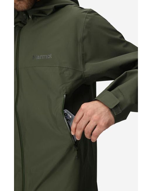 Marmot Green Minimalist Pertex Waterproof Hooded Jacket for men