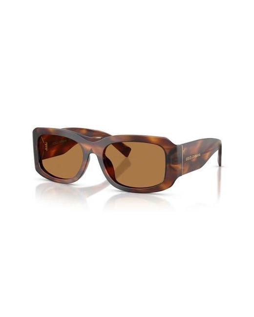 Dolce & Gabbana Brown 57Mm Rectangular Sunglasses for men
