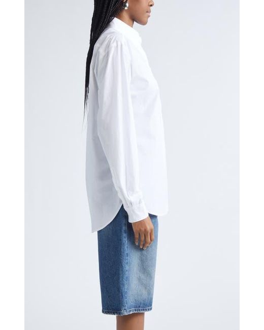 Coperni White Boyfriend Logo Cotton Button-Down Shirt