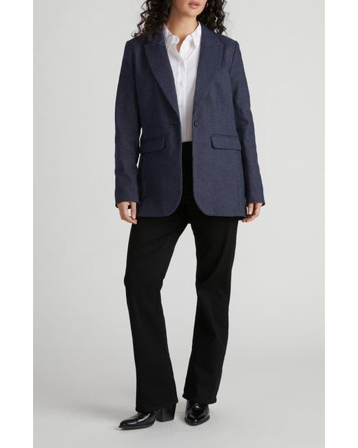 UNIVERSAL STANDARD Blue Denim Blazer