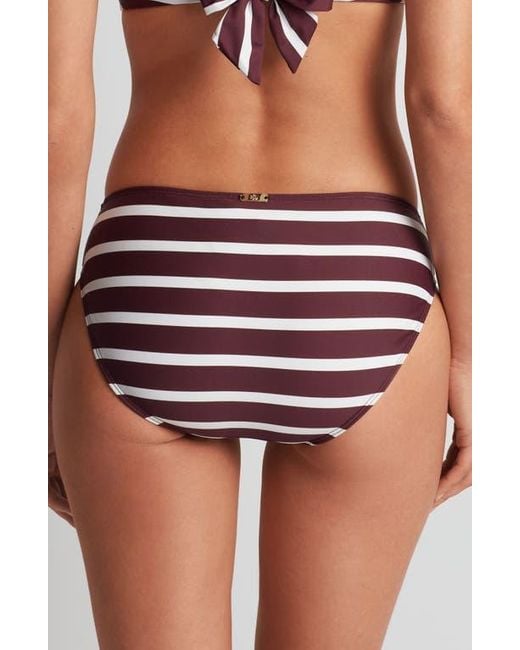 Ralph Lauren Brown Stripe Hipster Bikini Bottoms