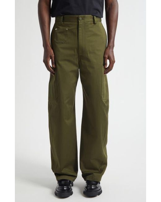 Givenchy Green Cotton Canvas Cargo Trousers for men