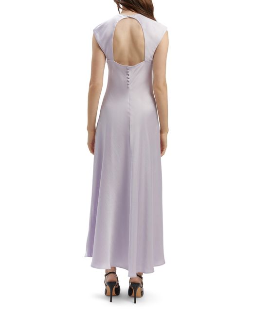 Bardot Purple peggy Satin Maxi Dress