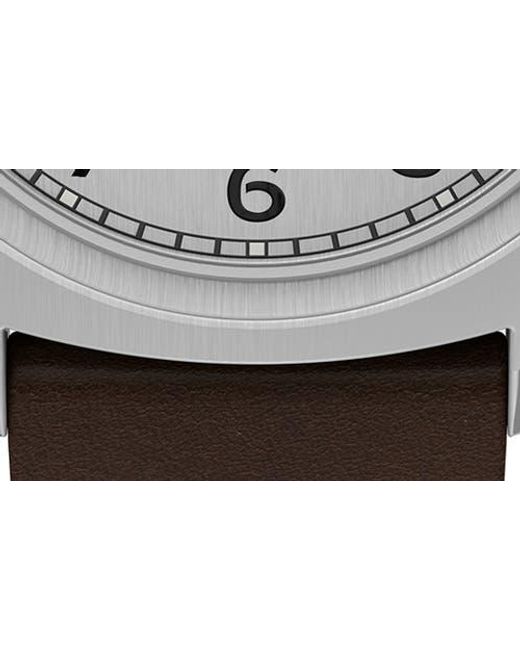 Timex Gray Marlin Automatic Leather Strap Watch, 39Mm for men