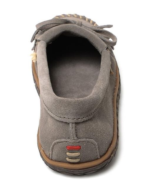 Minnetonka Gray Kilty Tread Slipper