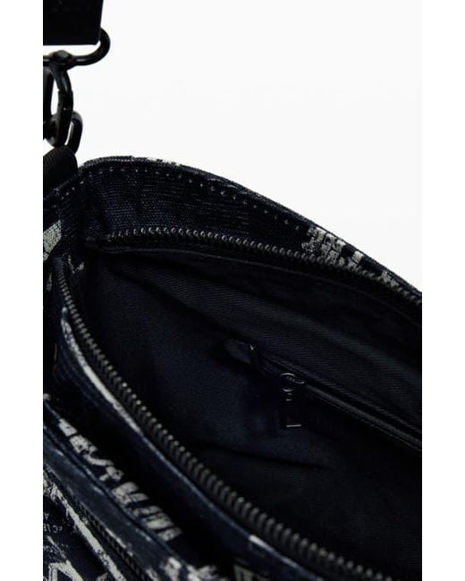 Desigual Black Cotton Canvas Shoulder Bag