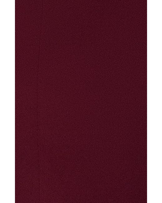 Betsy & Adam Red One-Shoulder Scuba Crepe Gown