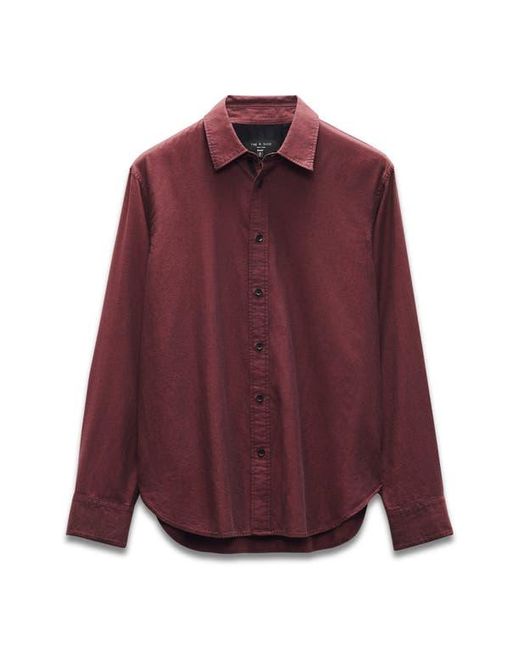 Rag & Bone Red Finch Zigaag Dobby Button-Up Shirt for men