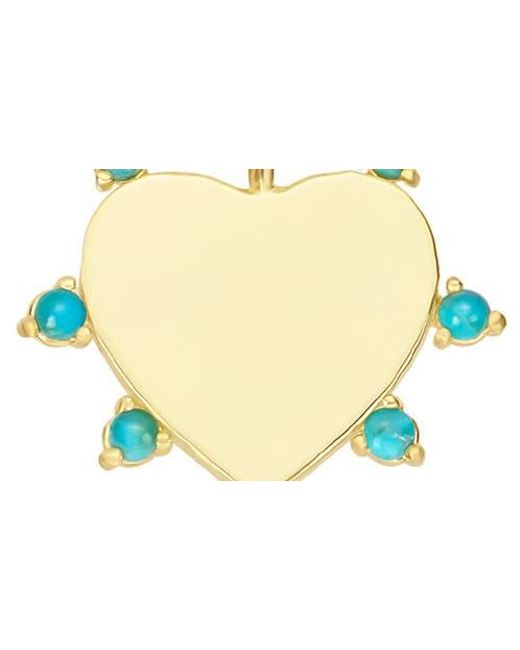 ATHRA LUXE Metallic Heart Pendant Necklace