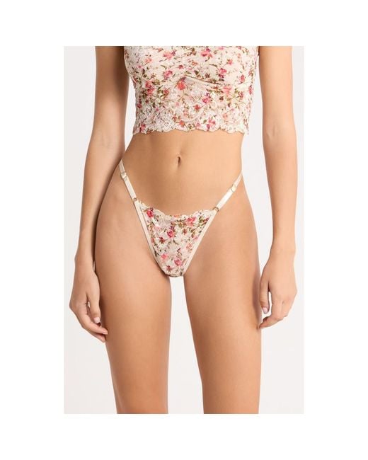 Kilo Brava Pink Floral Lace G-String