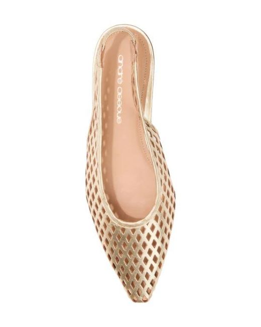Andre Assous Natural Brielle Pointed Toe Slingback Flat