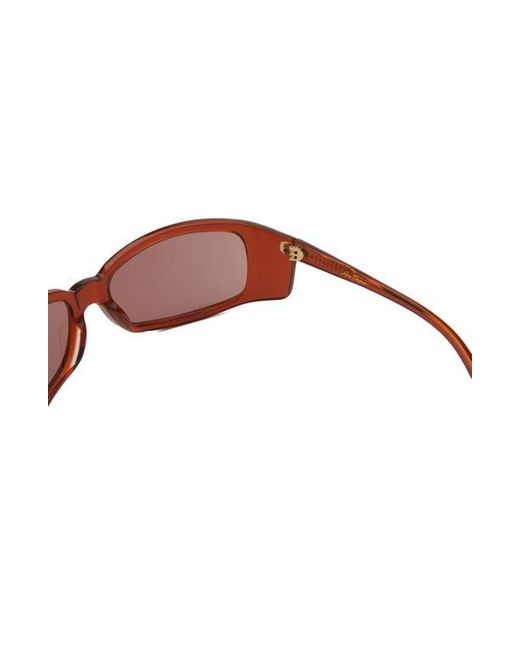 DEZI Brown Slim Thique Wrap Sunglasses