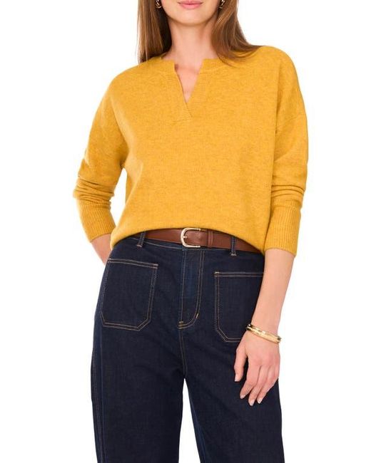 Vince Camuto Blue Drop Shoulder V-Neck Sweater