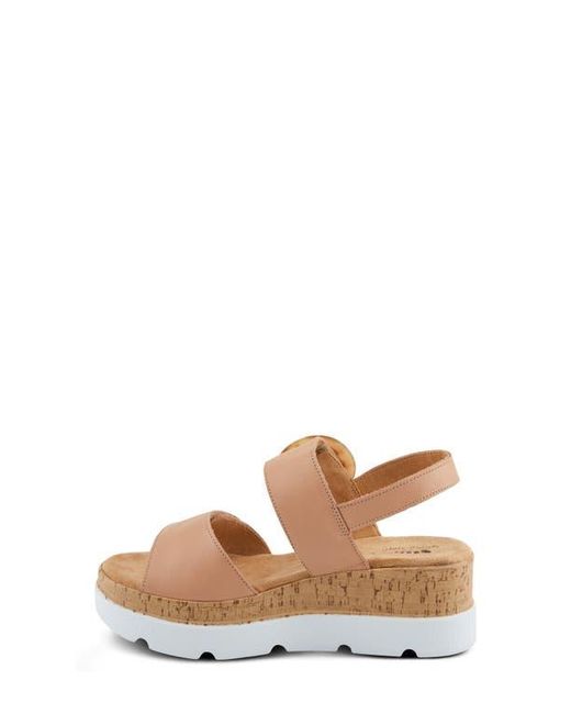 Spring Step Brown Abarah Slingback Platform Sandal