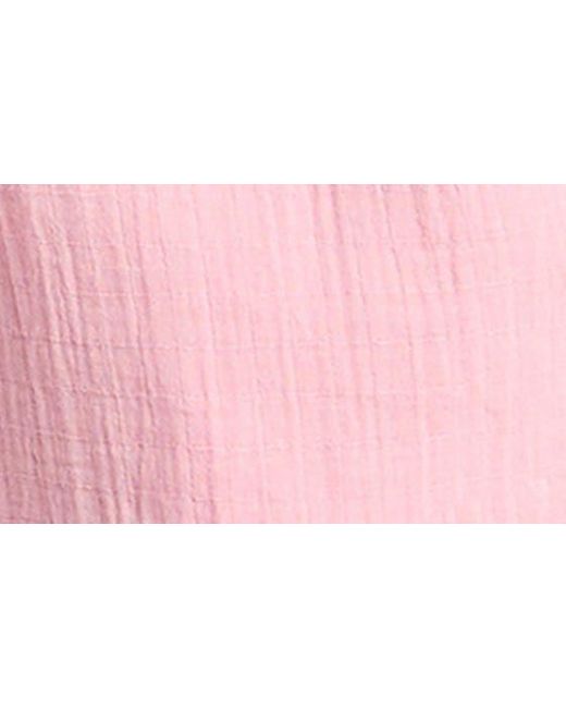 Sea Level Pink Sunset Beach High Waist Cotton Gauze Cover-up Pants