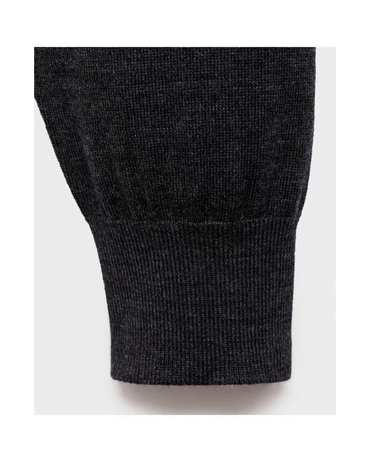 Mango Black Wool Cardigan for men