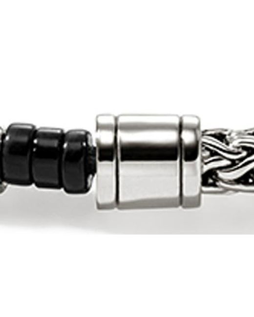 John Hardy Metallic Hesishi Chain & Stone Bracelet for men
