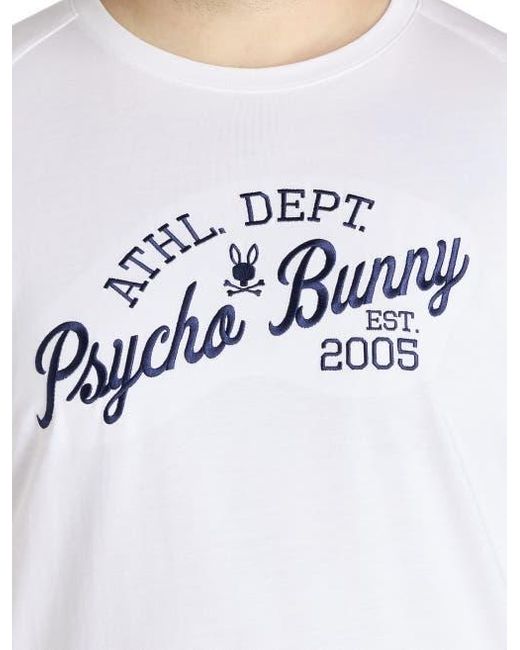 Psycho Bunny White Big & Tall Fenton Graphic Tee for men