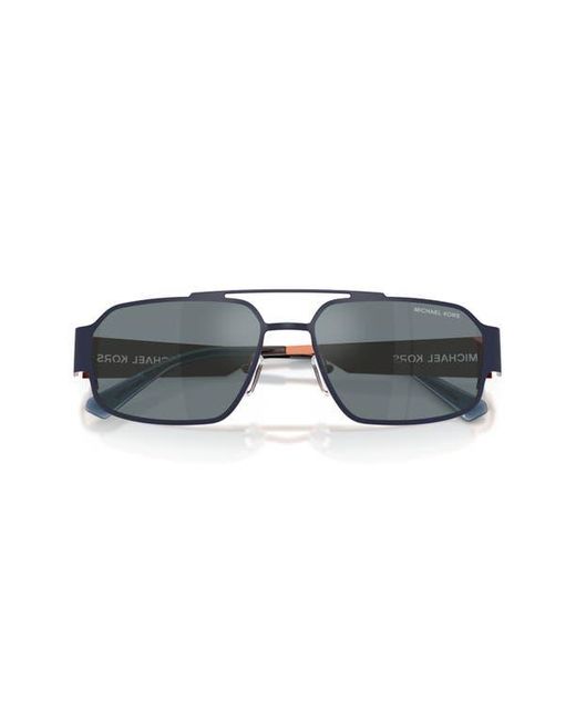 Michael Kors Gray Cape Town 58Mm Rectangular Sunglasses for men