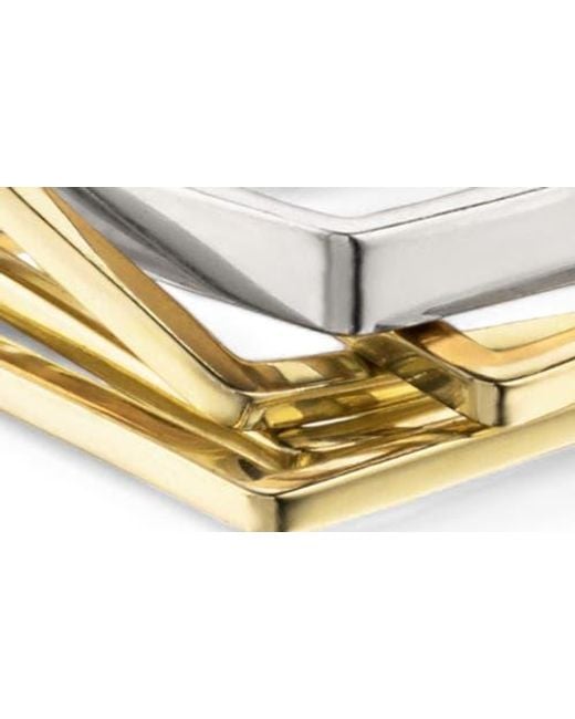 Leslie Paige Metallic Puzzle Stack Ring