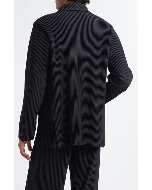 Homme Plissé Issey Miyake Black Tailored Pleats 1 Double Breasted Jacket for men