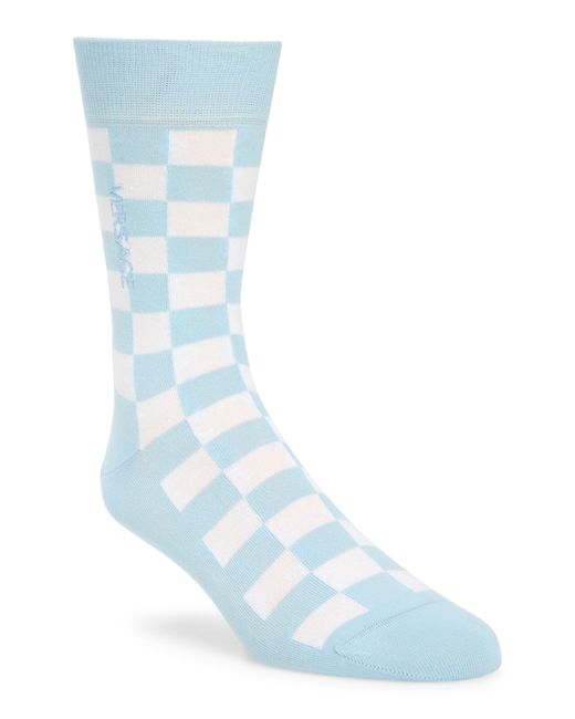 Versace Blue Athletic Crew Socks for men
