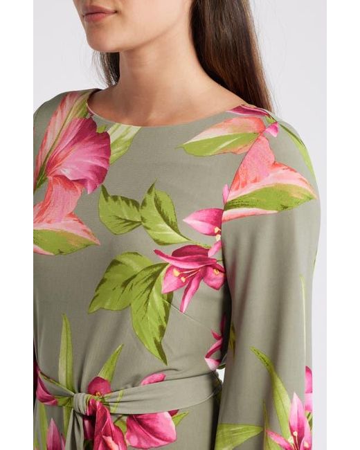 Tommy Bahama Multicolor Lavish Blooms Long Sleeve Minidress