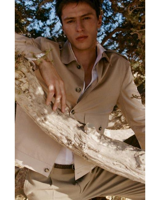 Mango Natural Cotton & Silk Jacket for men