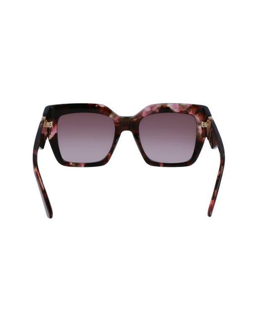 Longchamp Purple 53Mm Rectangular Sunglasses