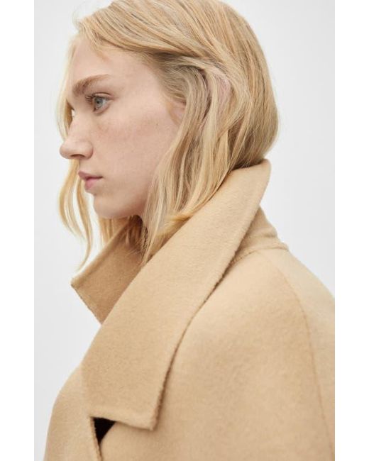 Mango Natural Wool Blend Coat With Removable Vest Insert