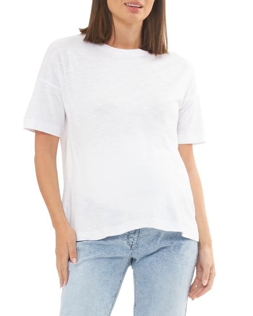 Ripe Maternity White Claud Maternity T-Shirt