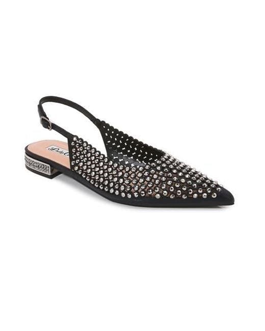 Lady Couture Black Rhinestones Slingback With Multi Jewel Heel Pump