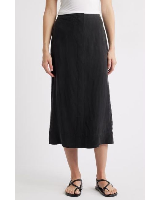 Alex Mill Black Oliva A-Line Midi Skirt