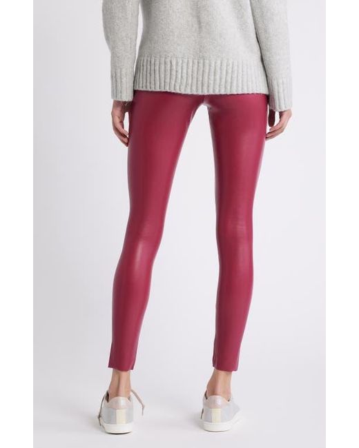 Commando Red Control Top Faux Leather Leggings