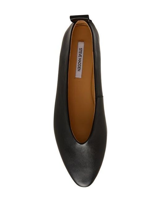 Steve Madden Black Swanky Pointed Toe Flat
