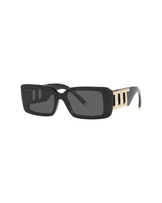 Tiffany & Co Black 62Mm Oversize Rectangular Sunglasses