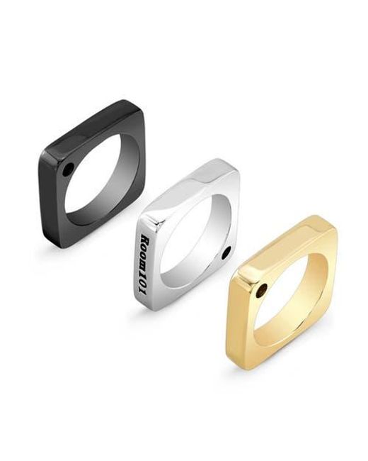 Room101 Gray Square Ring for men