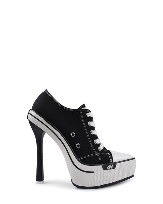 Zigi Black Hally Pointed Toe Platform Pump