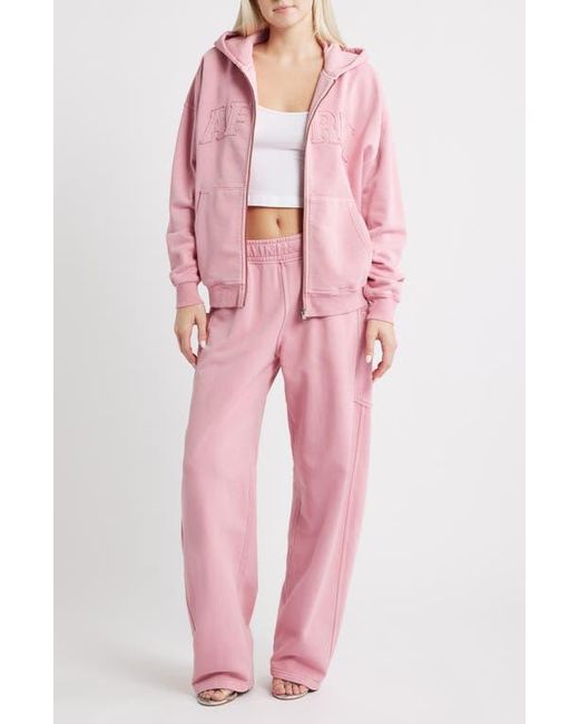 AFRM Pink Cameron Cotton Zip Hoodie